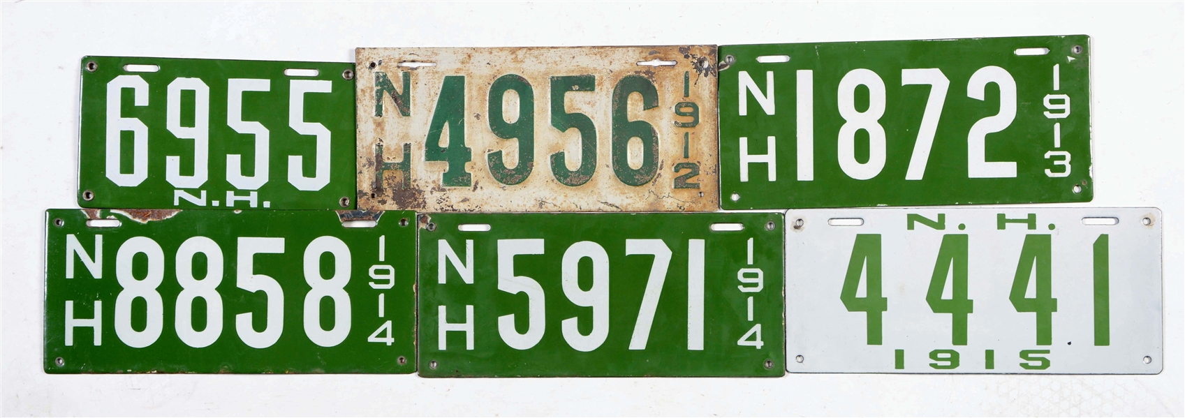 LOT OF 18: NEW HAMPSHIRE LICENSE PLATES.