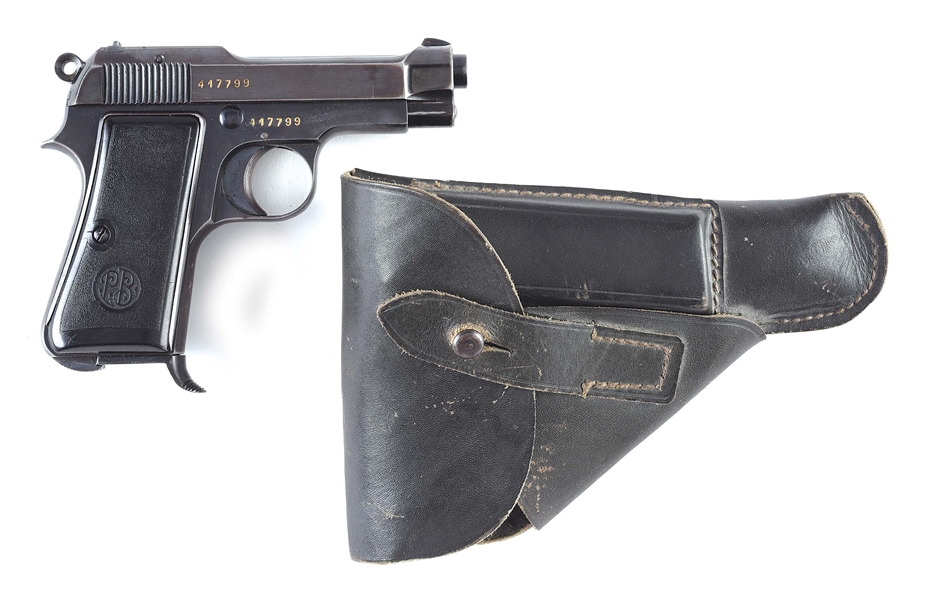 (C) WWII ITALIAN ROYAL AIR FORCE BERETTA MODEL 1935 PISTOL WITH HOLSTER .