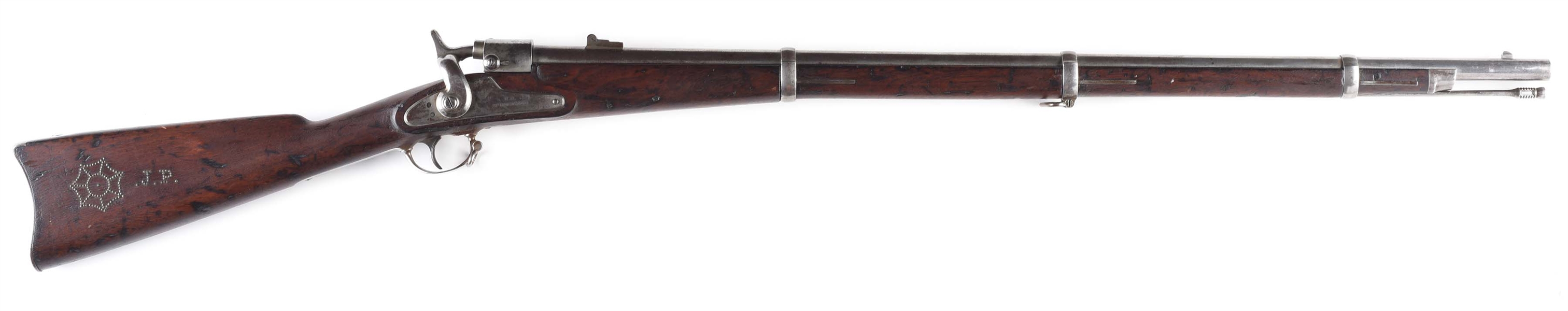 (A) US SPRINGFIELD MODEL 1864 JOSLYN RIFLE WITH INDIAN USAGE .