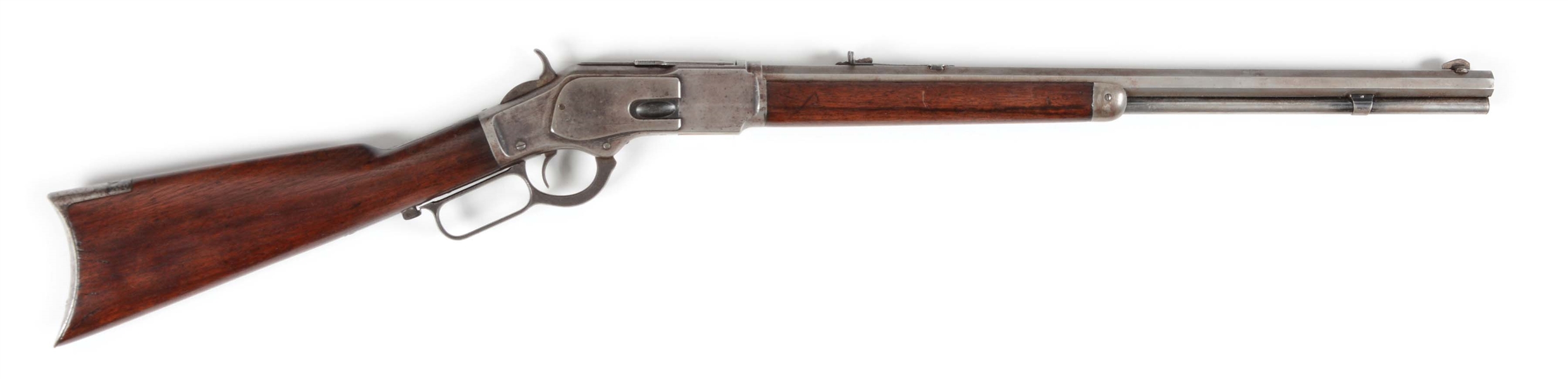 (A) WINCHESTER MODEL 1873 LEVER ACTION RIFLE.