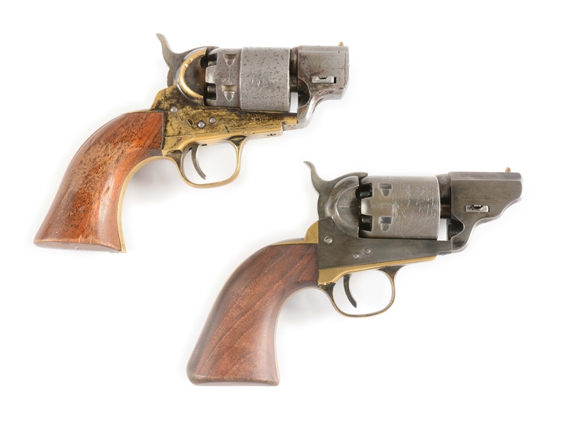 (A) LOT OF 2: REPLICA AVENGING ANGEL STYLE PERCUSSION REVOLVERS. 