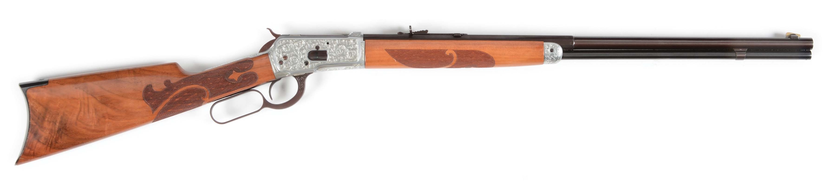 (C) ENGRAVED WINCHESTER MODEL 1892 LEVER ACTION RIFLE.