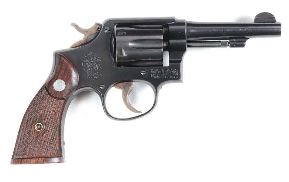 (C) SMITH & WESSON MODEL 10 DOUBLE-ACTION REVOLVER.