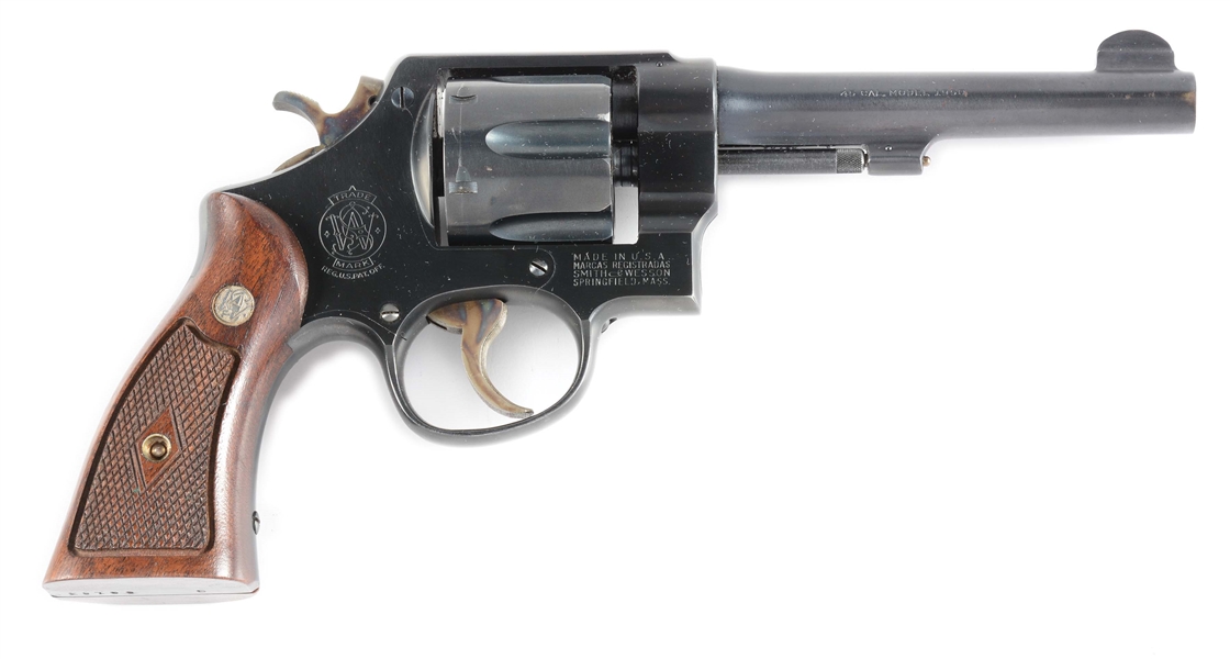 (C) SMITH & WESSON MODEL 1950 (PRE-MODEL 22) MILITARY DOUBLE-ACTION REVOLVER.