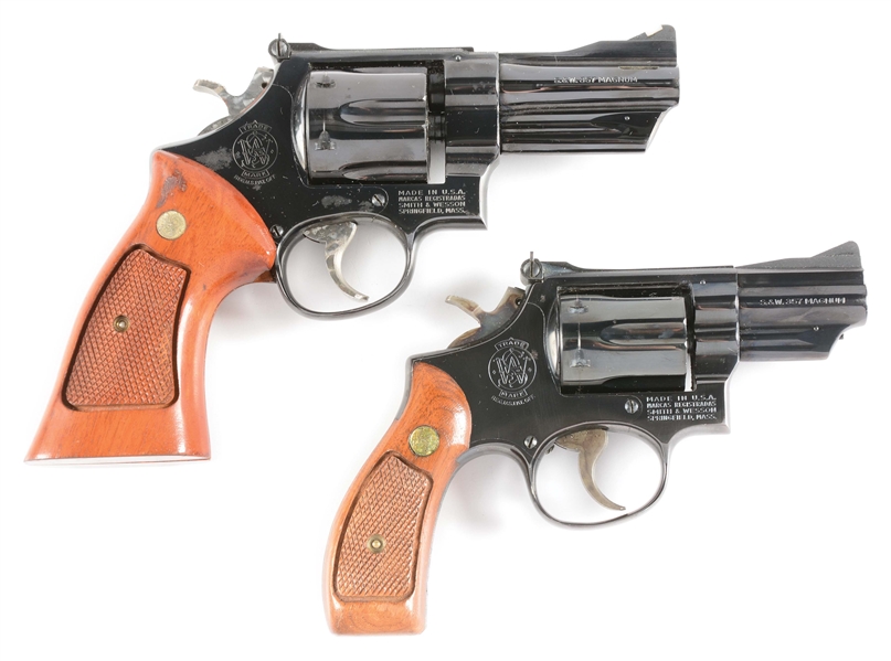 (M) LOT OF 2: SMITH & WESSON MODEL 27-2 & 13-3 DOUBLE ACTION REVOLVERS.
