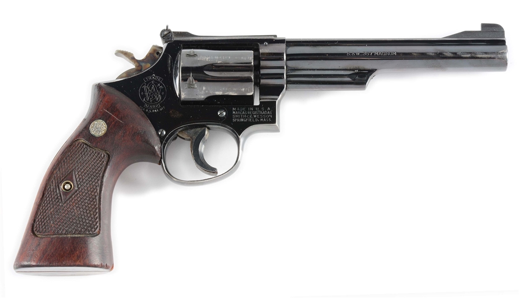 (C) SMITH & WESSON MODEL 19-2 DOUBLE ACTION REVOLVER (1963-1966).