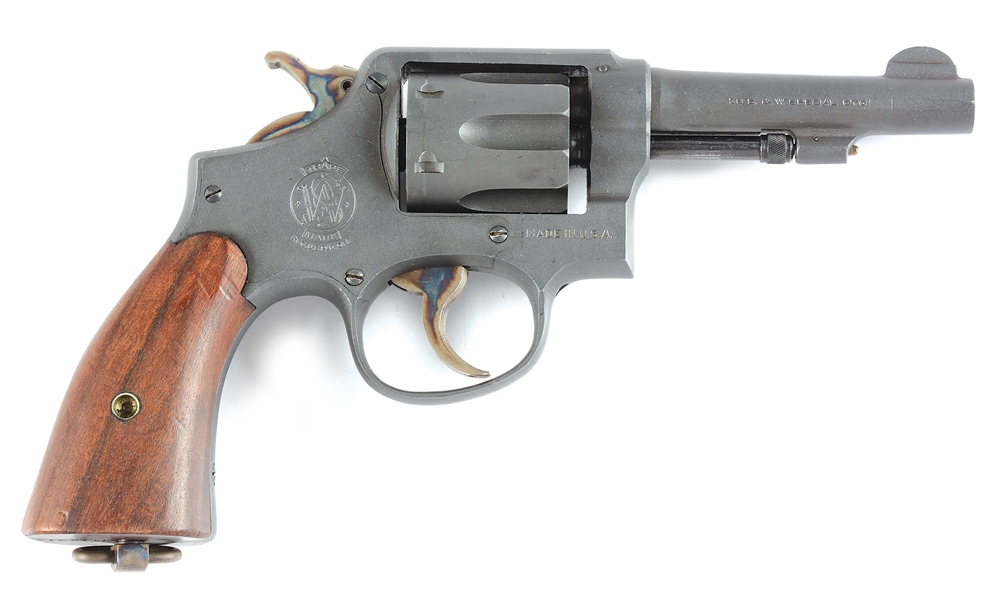 (C) HIGH CONDITION SMITH & WESSON VICTORY NAVY MODEL DOUBLE ACTION REVOLVER.