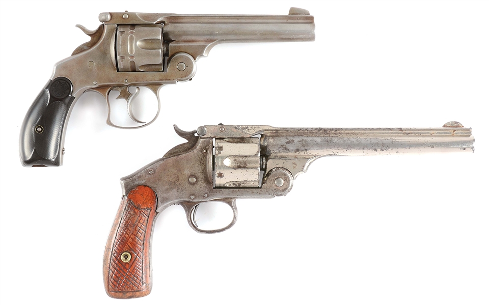 (C) LOT OF 2: SMITH & WESSON NO. 3 NAVY DOUBLE ACTION REVOLVER AND A BELGIAN COPY OF A SMITH & WESSON MODEL 3. 