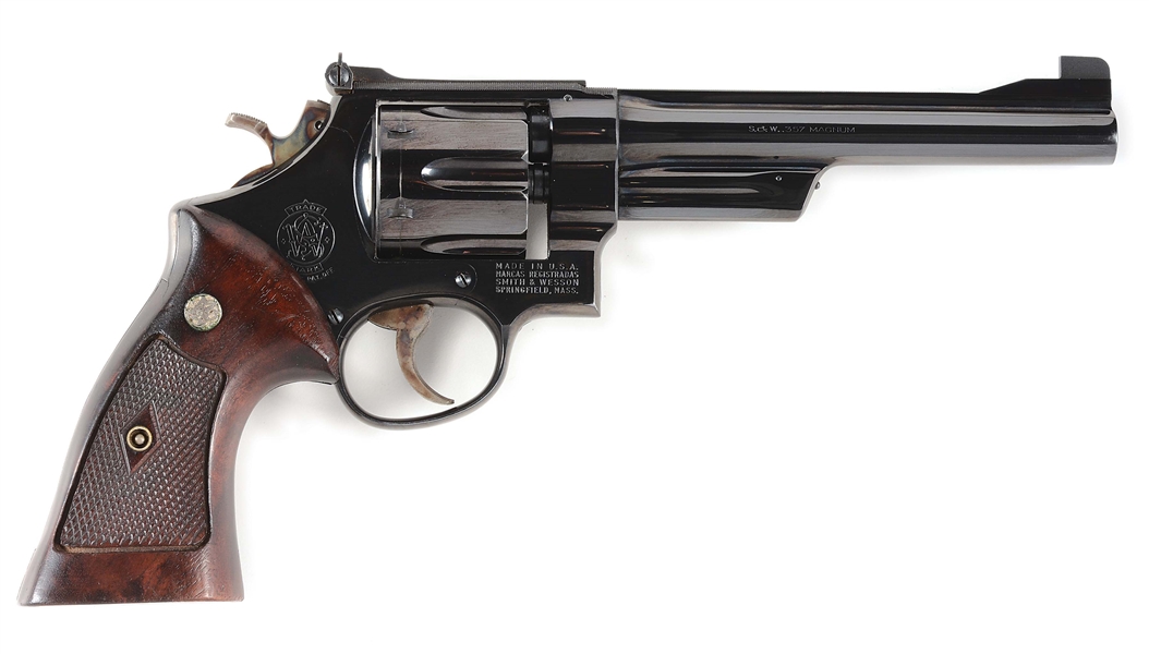 (C) SMITH & WESSON MODEL 27 DOUBLE ACTION REVOLVER.
