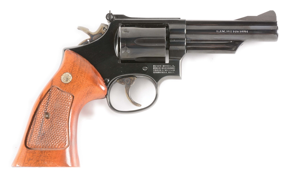 (M) SMITH & WESSON MODEL 19-5 DOUBLE ACTION REVOLVER.
