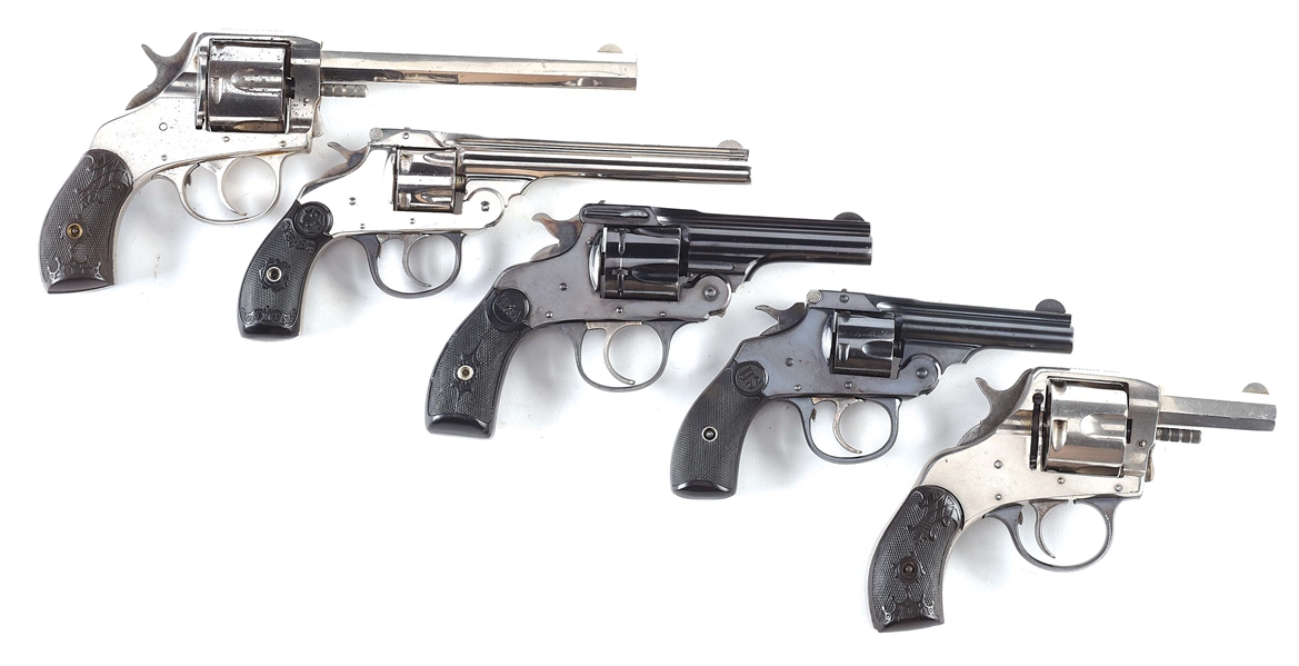 (C) LOT OF 5: HIGH CONDITION TURN OF THE CENTURY POCKET REVOLVERS. 