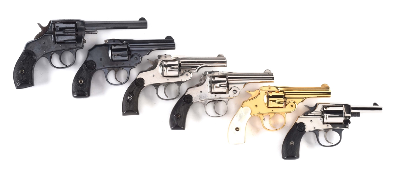 (C) LOT OF 6: HIGH CONDITION TURN OF THE CENTURY POCKET REVOLVERS.