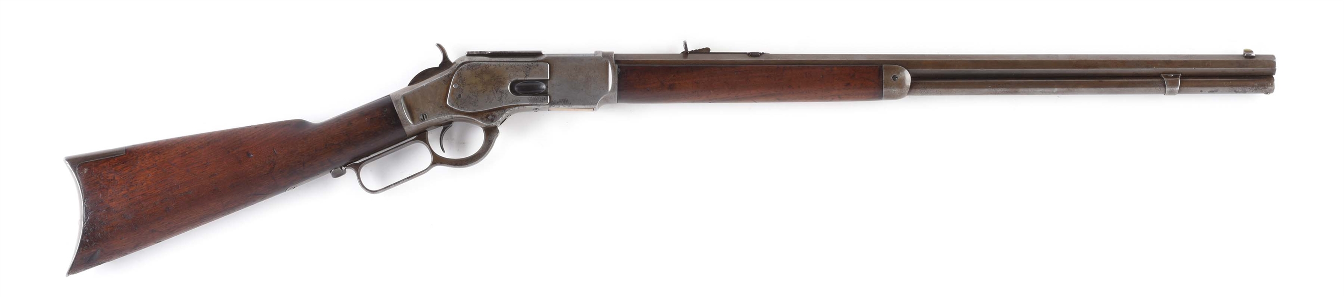 (A) WINCHESTER 3RD MODEL 1873 OCTAGON BARREL LEVER ACTION RIFLE (1889).