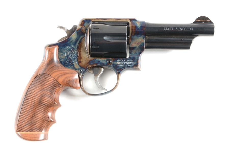 (M) CASE COLORED SMITH AND WESSON MODEL 21-4 CUSTOM DOUBLE ACTION REVOLVER.