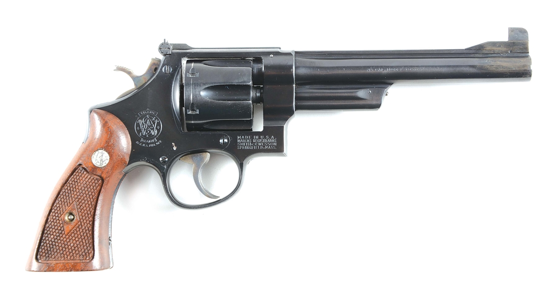 (C) SMITH AND WESSON LIGHT BARREL PRE MODEL 26 1950 TARGET REVOLVER (1954-1955).
