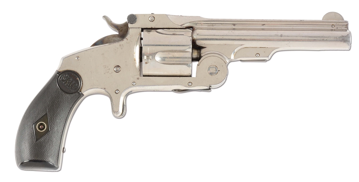 (A) ANTIQUE SMITH & WESSON "BABY RUSSIAN" SINGLE ACTION REVOLVER.