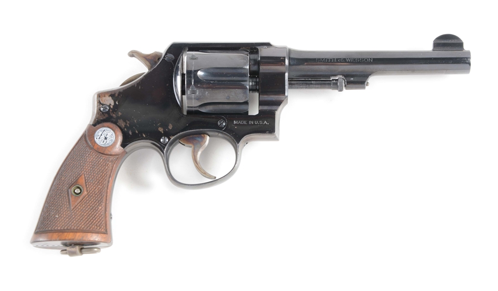 (C) SCARCE SMITH & WESSON 1917 COMMERCIAL DOUBLE ACTION REVOLVER.