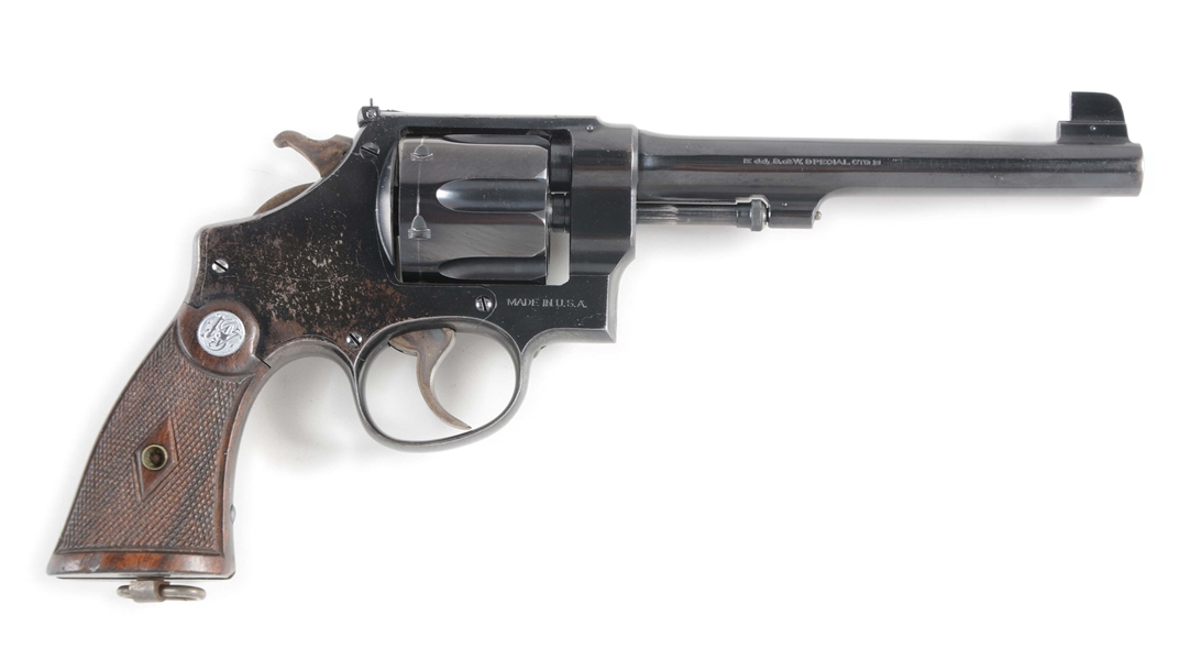 (C) SCARCE SMITH & WESSON .44 HE 2ND MODEL TARGET DOUBLE ACTION REVOLVER.