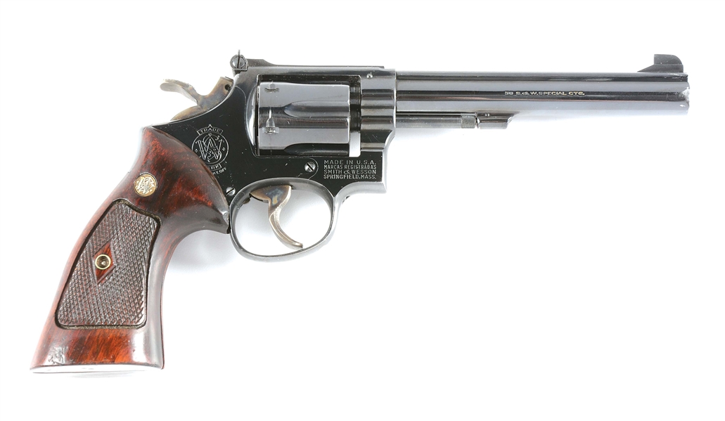 (C) SMITH & WESSON K-38 DOUBLE ACTION REVOLVER.