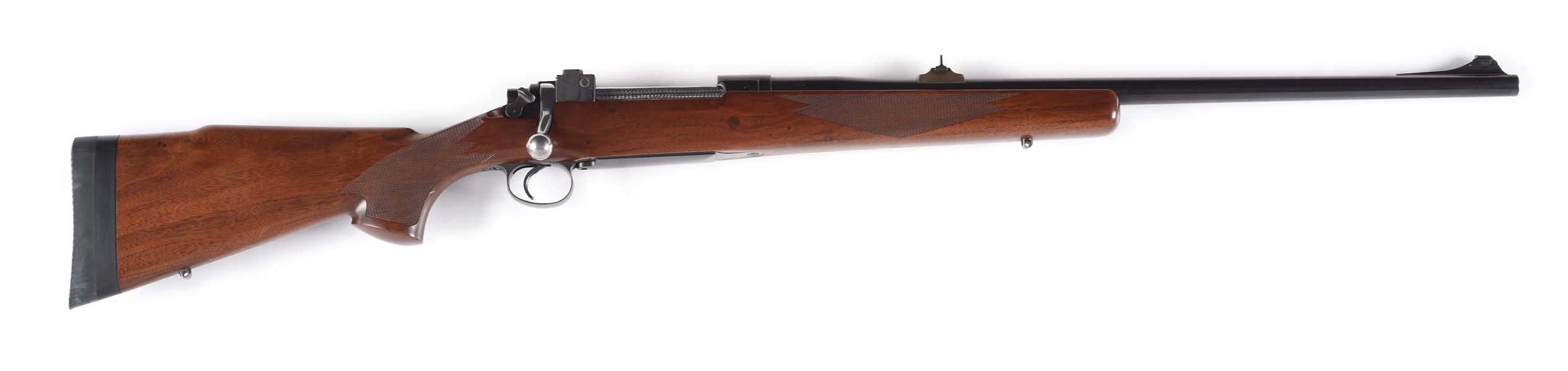 (C) CUSTOM BOLT ACTION RIFLE ON AN ENFIELD 1917 ACTION AND CHAMBERED IN .416 RIGBY.
