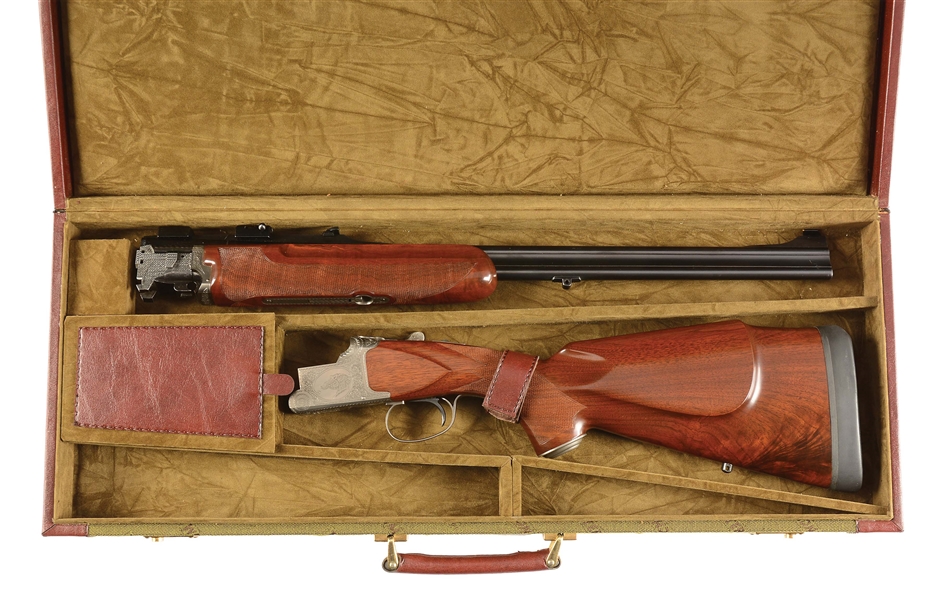 (M) CASED AND ENGRAVED WINCHESTER GRAND EUROPEAN XTR OVER/UNDER RIFLE IN .30-06 CALIBER.