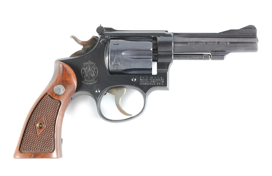 (C) SCARCE BOXED SMITH & WESSON K-22 COMBAT MASTERPIECE DOUBLE ACTION REVOLVER (1952).