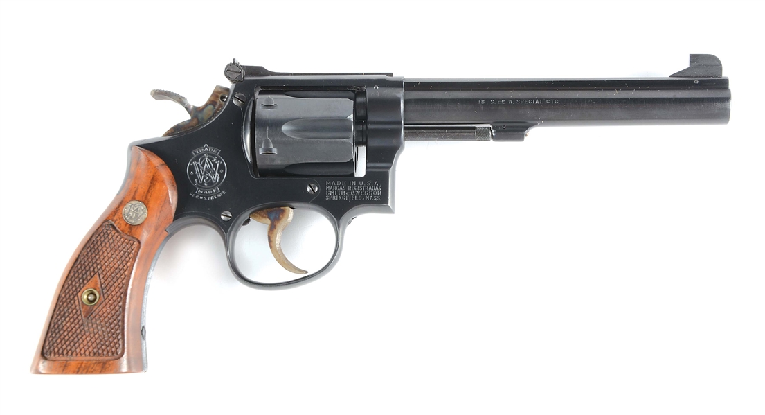 (M) SMITH & WESSON K-38 TARGET MASTER DOUBLE ACTION REVOLVER (1951).