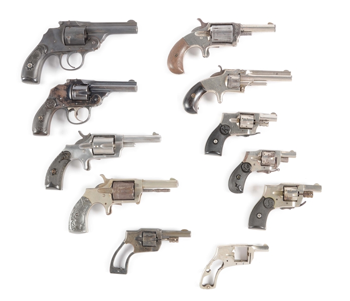 (C+A) LOT OF 11: TURN OF THE CENTURY REVOLVERS.