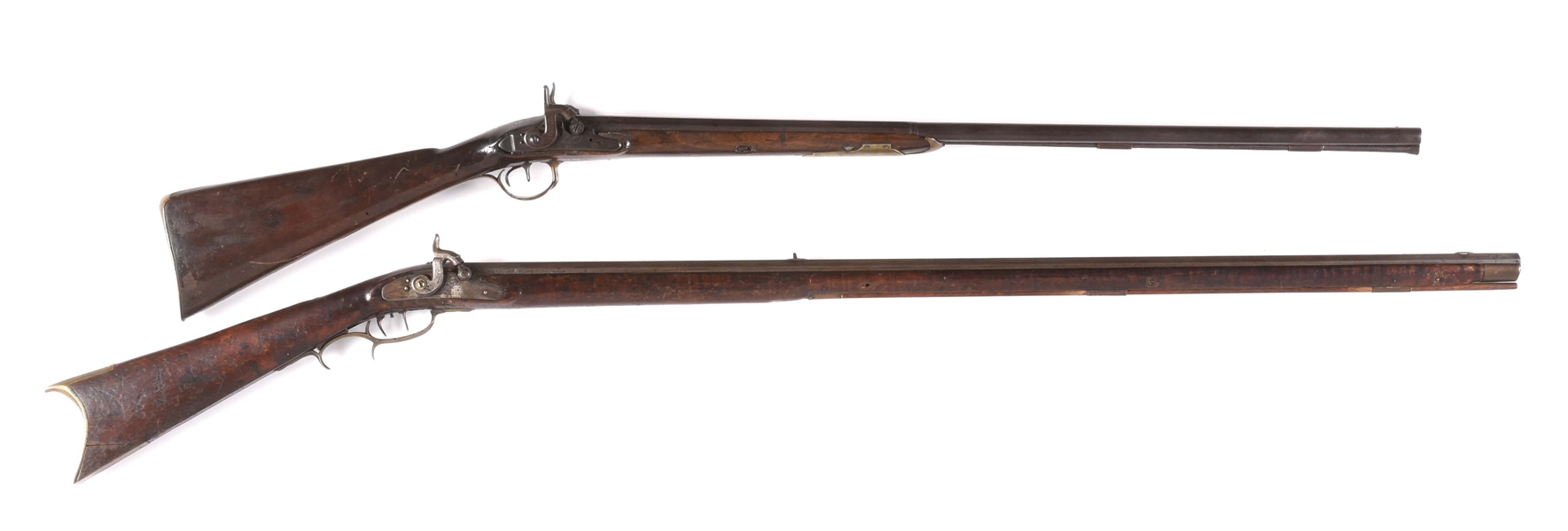 (A) LOT OF 2: KETLAND MARKED PERCUSSION SHOTGUN AND BEDFORD STYLE PERCUSSION KENTUCKY RIFLE.