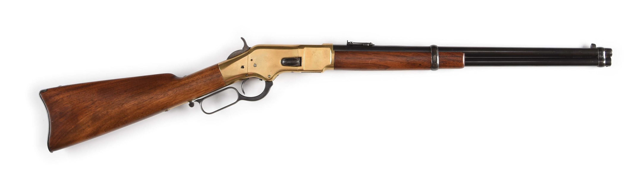 (A) WINCHESTER MODEL 1866 SADDLE RING CARBINE (1884).