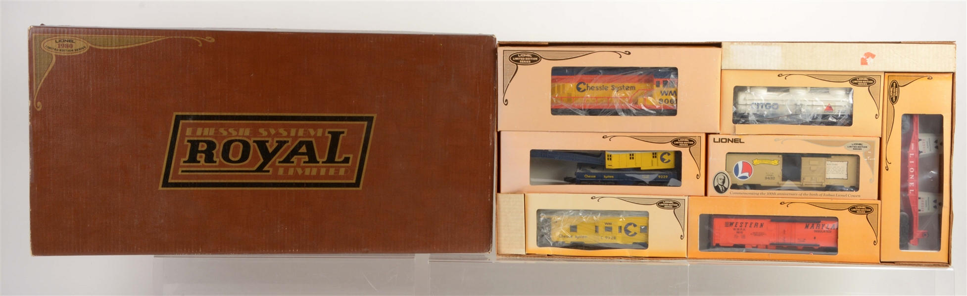 LOT OF 2: LIONEL CHESSIE ROYAL AND MILWAUKEE LIMITED BOXED SETS.	