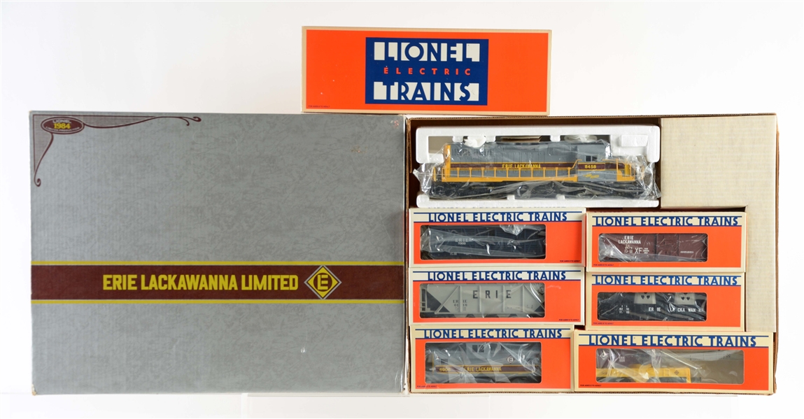 LOT OF 2: LIONEL ERIE LACKAWANNA & NORFOLK SOUTHERN BOXED SETS. 