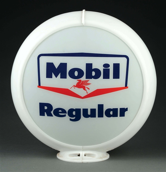 MOBIL GASOLINE REGULAR COMPLETE 13-1/2" GLOBE ON CAPCO BODY WITH PEGASUS GRAPHIC.