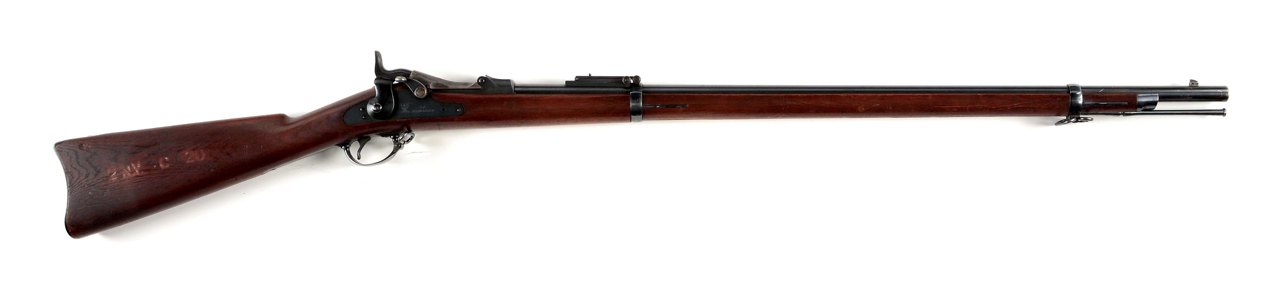 (A) HIGH CONDITION US MODEL 1884 SPRINGFIELD TRAPDOOR RIFLE.