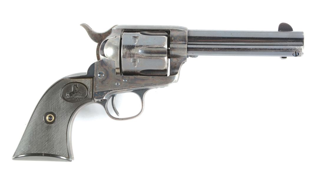(A) ANTIQUE HIGH CONDITION COLT SINGLE ACTION ARMY .38 CALIBER REVOLVER (1894)AND FACTORY LETTER.