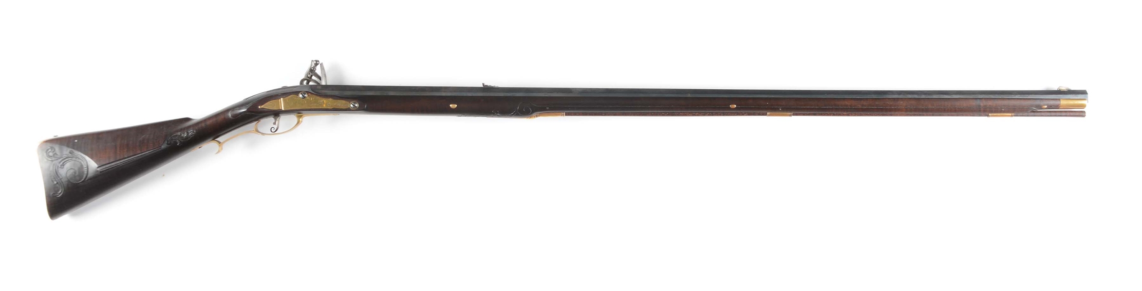 (A) FINE LEFT-HANDED CONTEMPORARY AMERICAN RIFLE BY WALLACE GUSLER OF WILLIAMSBURG.