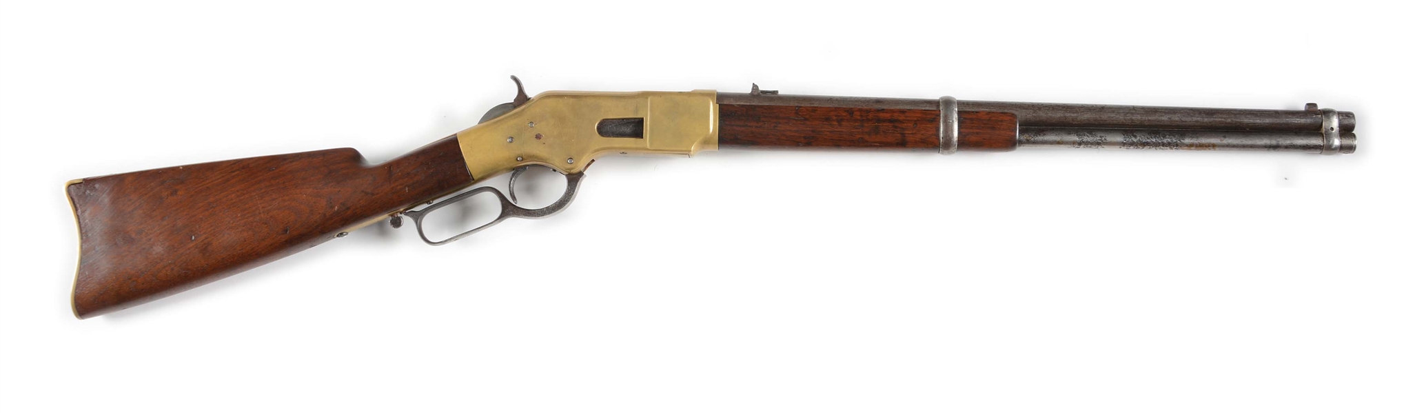 (A) WINCHESTER MODEL 1866 SADDLE RING CARBINE (1881).