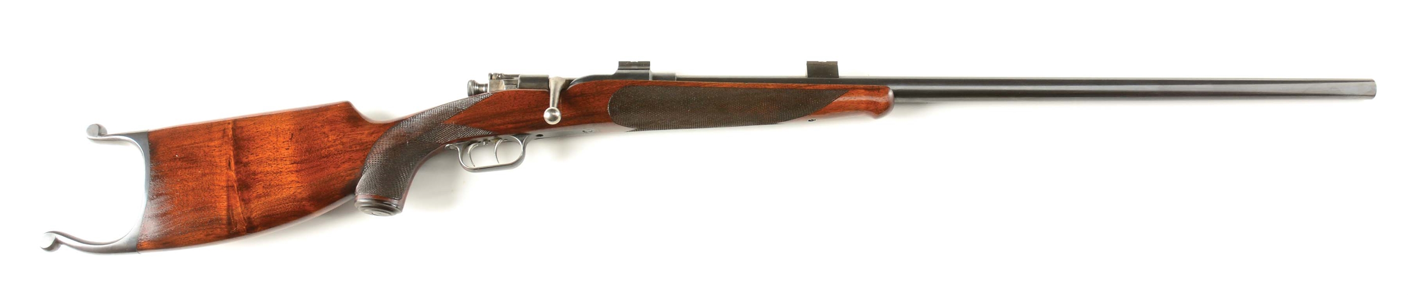 (C) HISTORICALLY IMPORTANT, EXCEEDINGLY RARE (SERIAL NUMBER 2 OF AN ESTIMATED 6 PRODUCED) MODEL 1913 MANN-NIEDNER BOLT ACTION OFF HAND TARGET RIFLE.