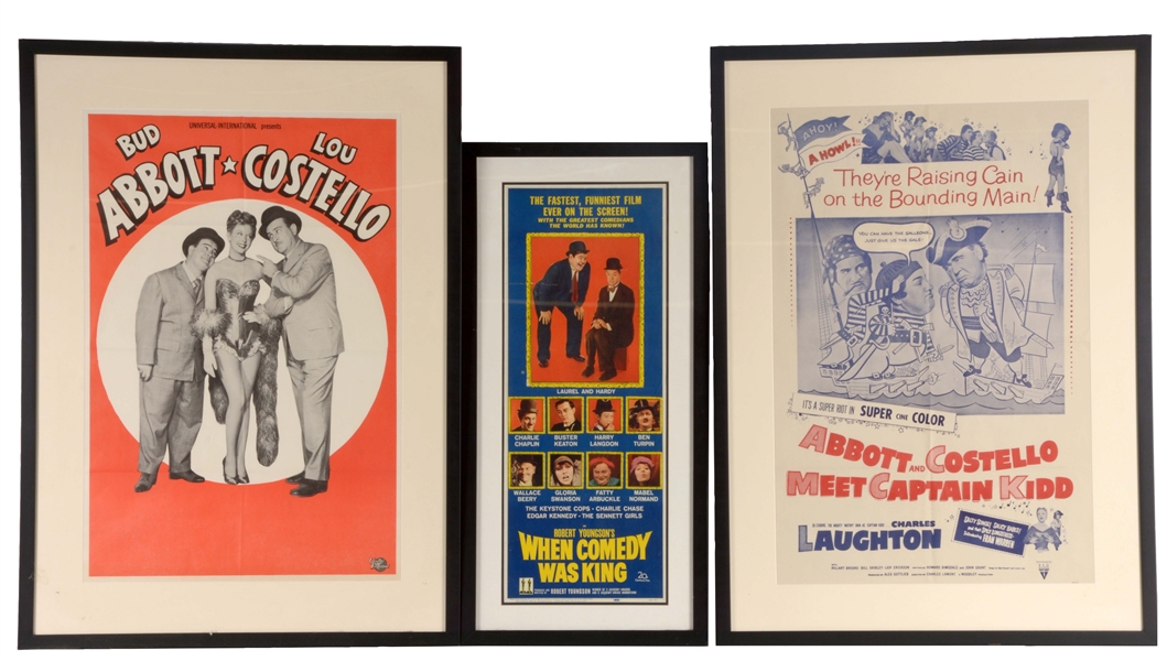 LOT OF 3: FRAMED COMIC & COMEDY POSTERS.