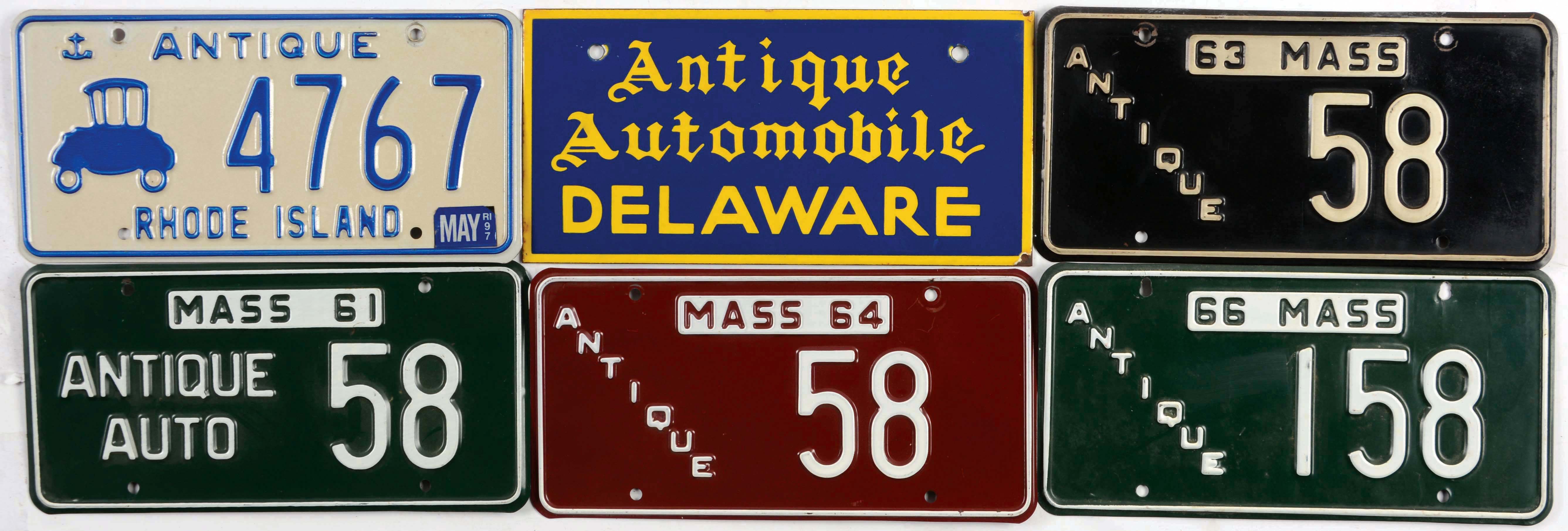 Lot Detail - LOT OF 13: ANTIQUE AUTO LICENSE PLATES.