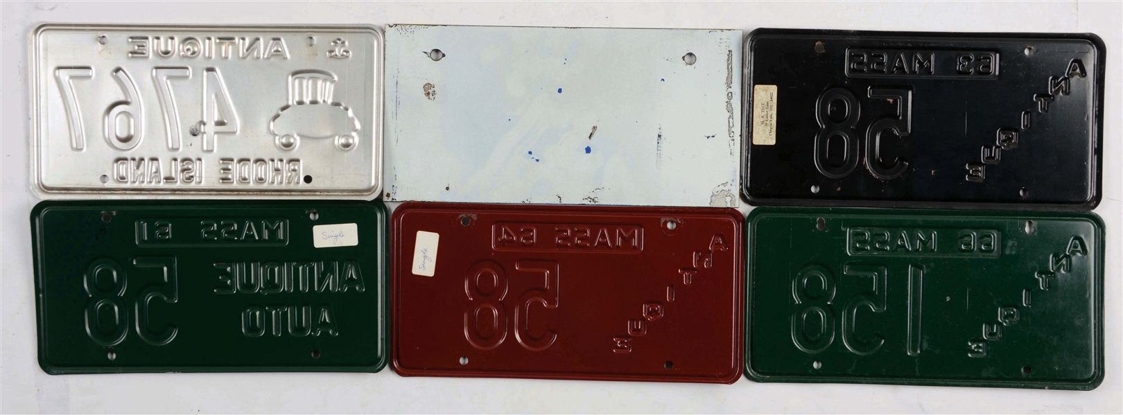 Lot Detail - LOT OF 13: ANTIQUE AUTO LICENSE PLATES.