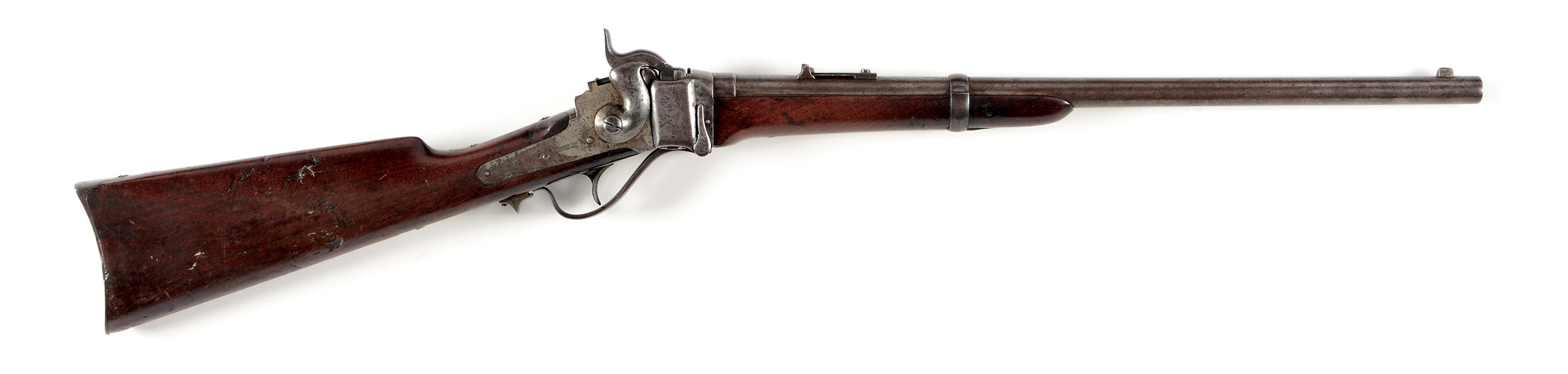 (A) TEXAS CAVALRY MARKED US SHARPS MODEL 1868 CONVERSION BREECHLOADING CARBINE.
