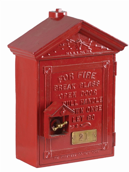 THE GAMEWELL CO. FIRE ALARM BOX.