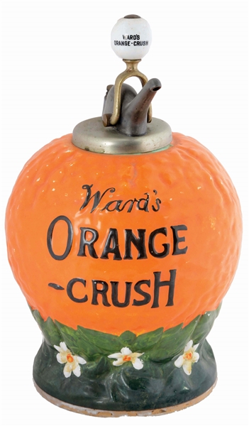 WARDS ORANGE CRUSH SYRUP DISPENSER.