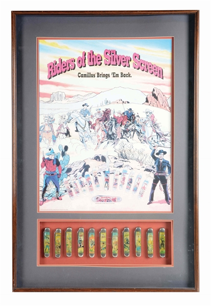 RIDERS OF THE SILVER SCREEN POCKET KNIFE DISPLAY.