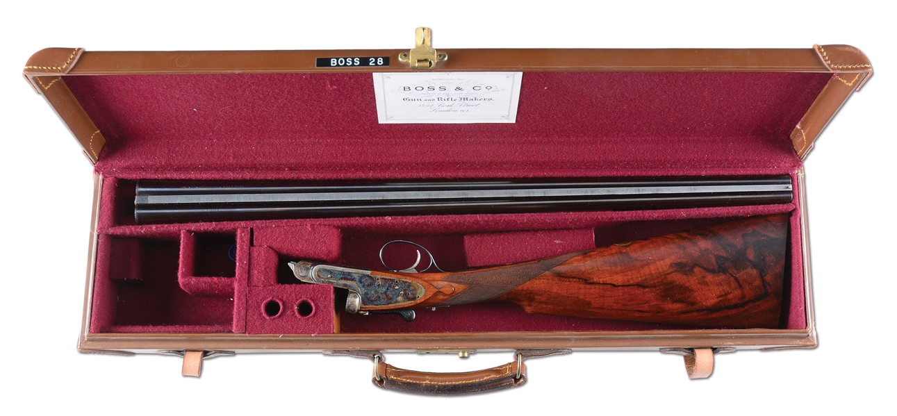 (C) TRULY EXCEPTIONAL AND EXCEEDINGLY RARE BOSS & CO. BEST 28 GAUGE SIDE BY SIDE SHOTGUN WITH CASE.