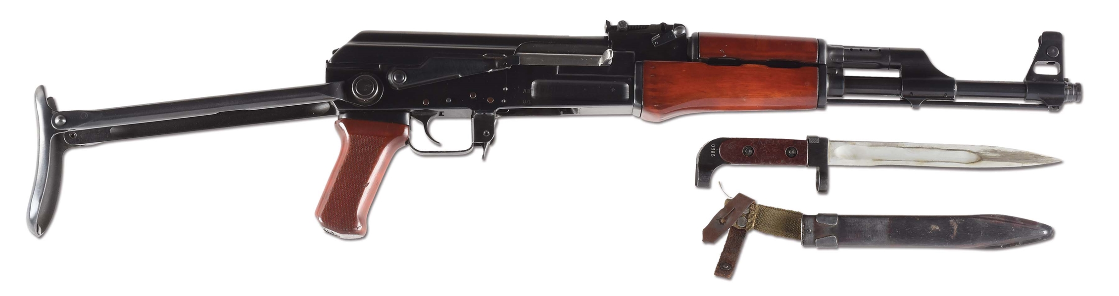 (N) EXCEPTIONALLY ATTRACTIVE FLEMING REGISTERED RUSSIAN FOLDING STOCK AK-47 MACHINE GUN (FULLY TRANSFERABLE).