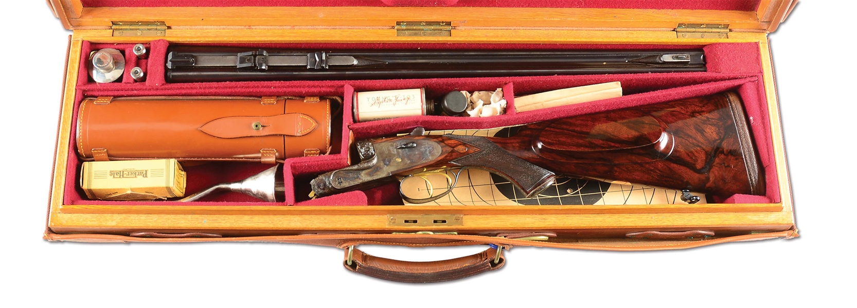 (M) EXQUISITE HOLLAND AND HOLLAND ROYAL DELUXE RIFLE WITH OAK AND LEATHER CASE. 