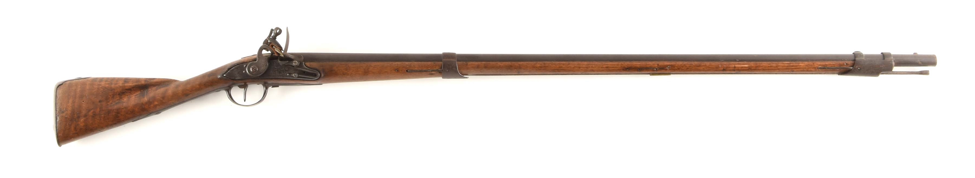 (A) AMERICAN ALTERED FRENCH MODEL 1766 CHARLEVILLE FLINTLOCK MUSKET.