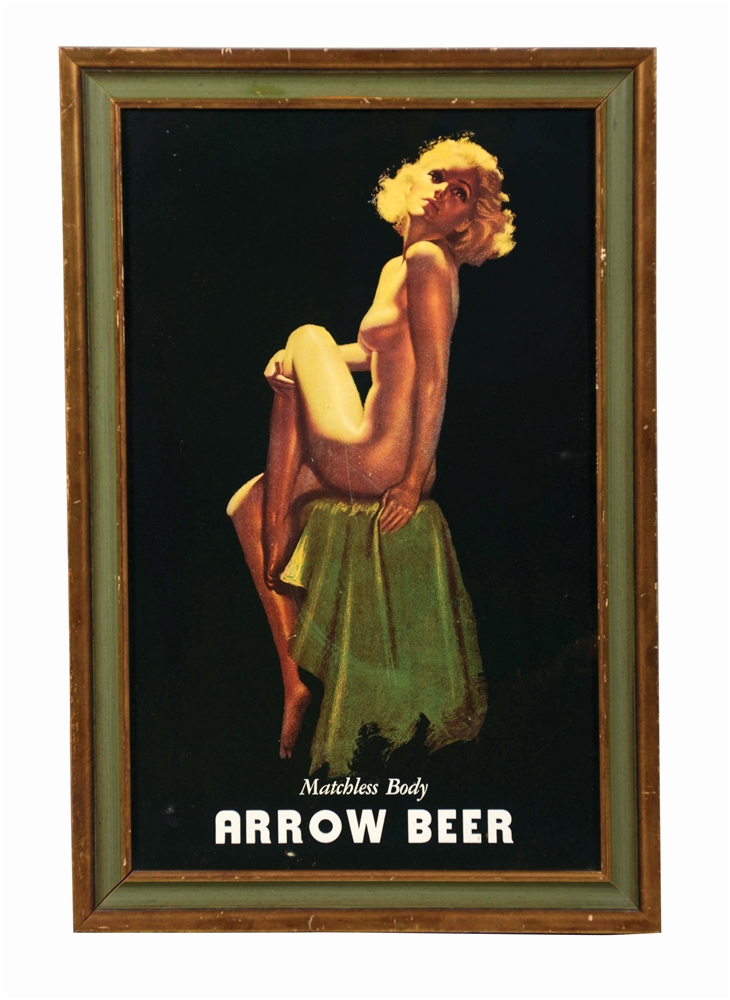 ARROW BEER PIN UP ADVERTISING POSTER.